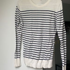 Navy blue striped sweater